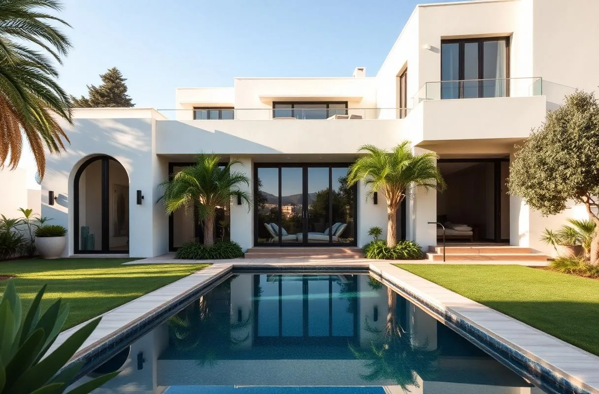 Villa contemporaine avec piscine et jardin à vendre à Casablanca